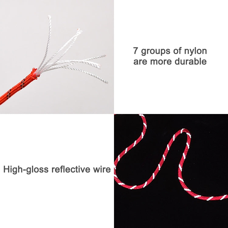 4MM Diameter Reflective String Windproof Tent Rope Guy Line For Camping  Rope, Color:30meters