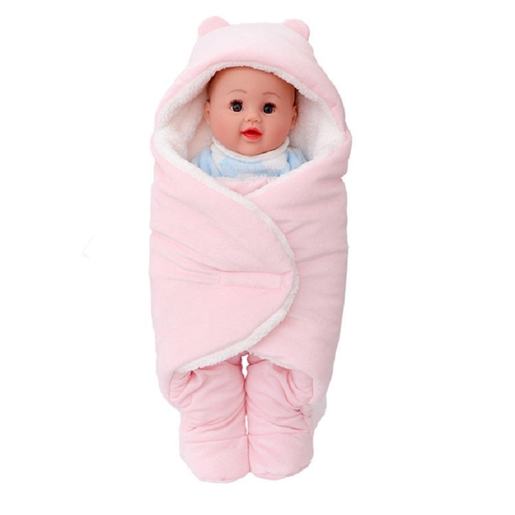 Spring and Autumn Thick Baby Hooded with Feet and Bedding, Size:Sï¼ˆSuit for Baby of 0-3Mï¼‰