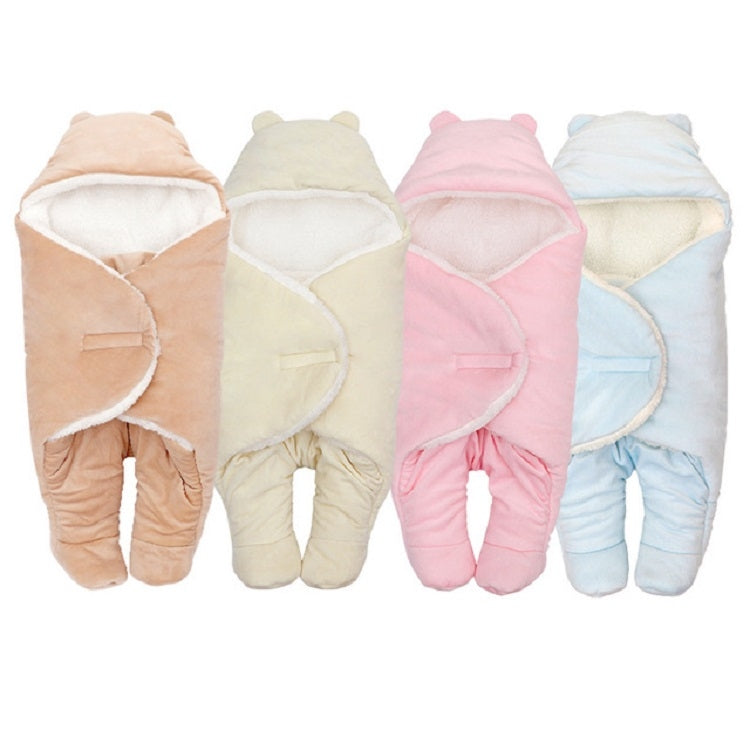 Spring and Autumn Thick Baby Hooded with Feet and Bedding, Size:Sï¼ˆSuit for Baby of 0-3Mï¼‰