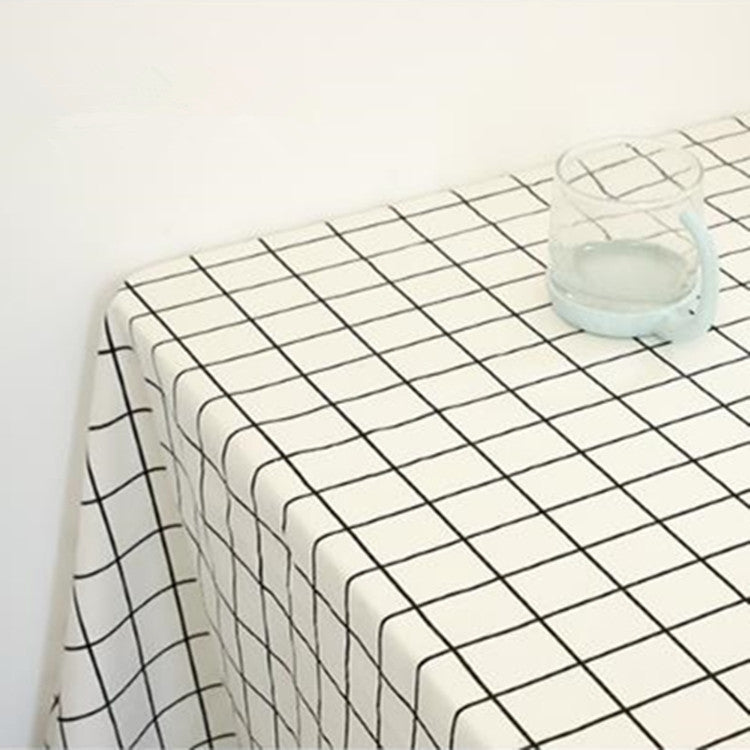 Square Checkered Tablecloth Furniture Table Dust-proof Decoration Cloth, Size:90x90cm