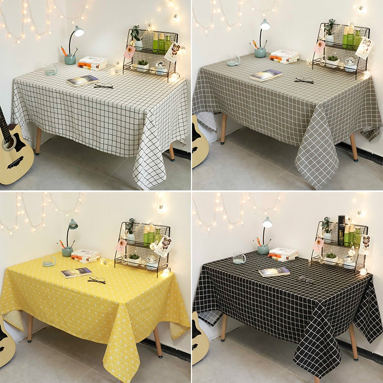 Square Checkered Tablecloth Furniture Table Dust-proof Decoration Cloth, Size:140x220cm