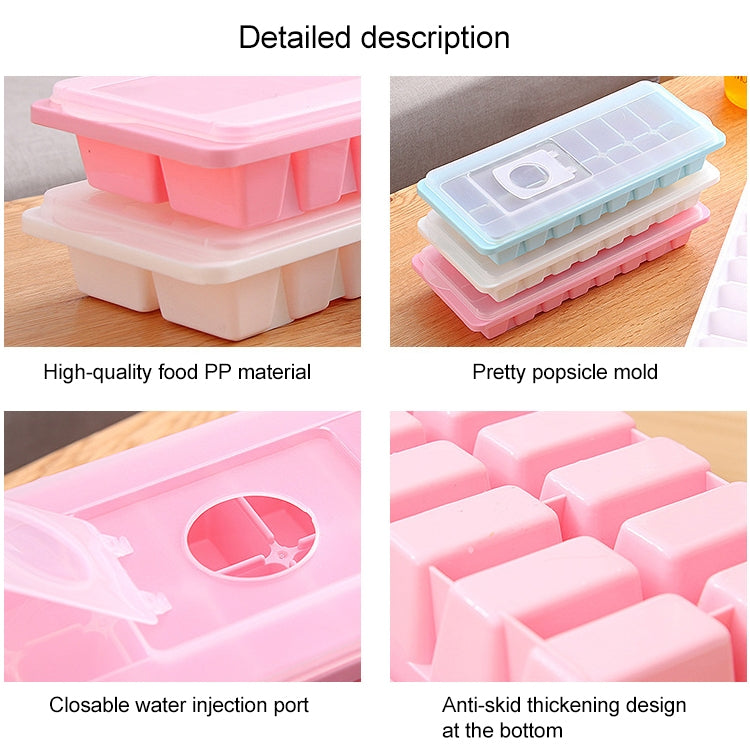 Candy Color Creative Ice Cream Ice Lattice Ice Cube Mold with Lid