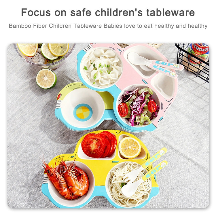 Bamboo Fiber Cartoon Dinner Plate For Children