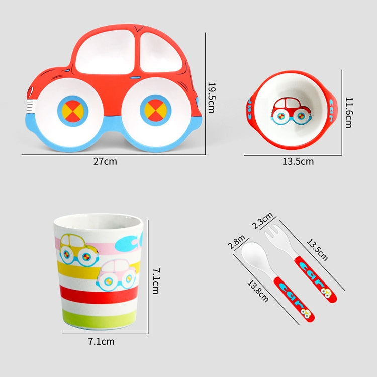 Bamboo Fiber Cartoon Dinner Plate For Children