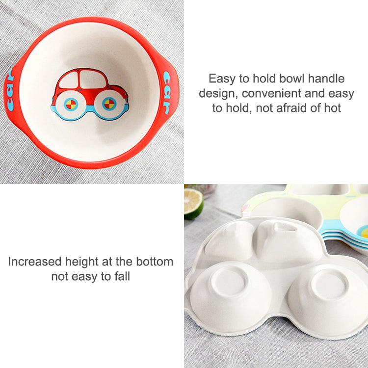 Bamboo Fiber Cartoon Dinner Plate For Children