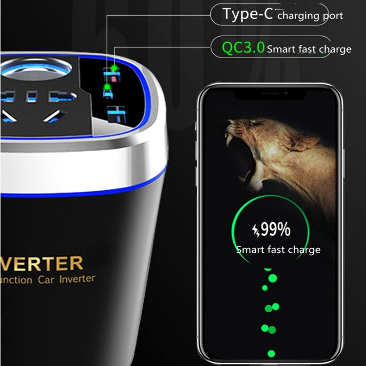 ACCNIC 7512 Car High-power Inverter QC3.0 Car Power Converter USB Interface 12V/24V To 220V