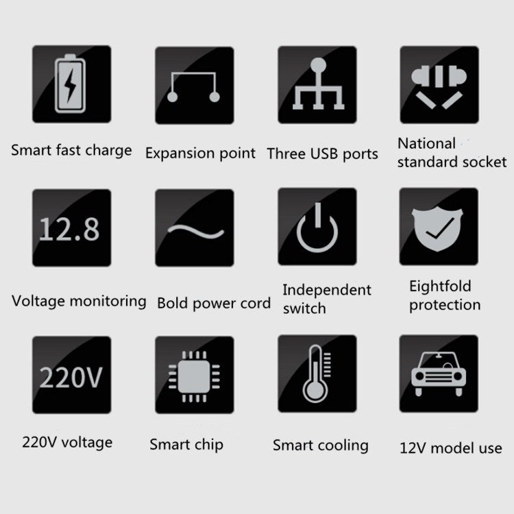 ACCNIC 7512 Car High-power Inverter QC3.0 Car Power Converter USB Interface 12V/24V To 220V