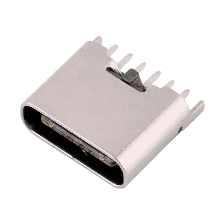 10 PCS USB Type-C Vertical Female Socket 180 Degree Straight Plug