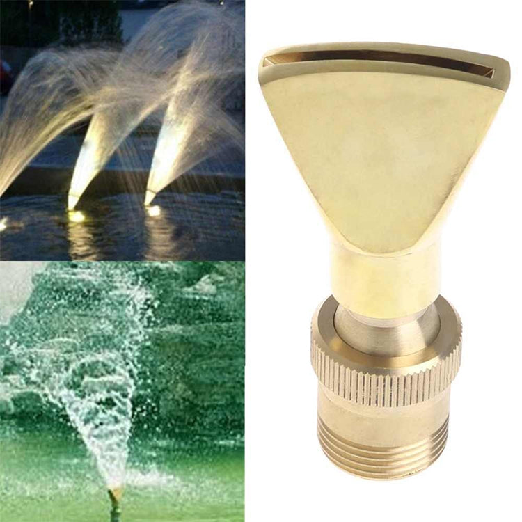 Water View Rockery Fountain All Copper Stainless Steel Adjustable Universal Fan-shaped Flat Nozzle, Size:1.5å¯¸(Brass)