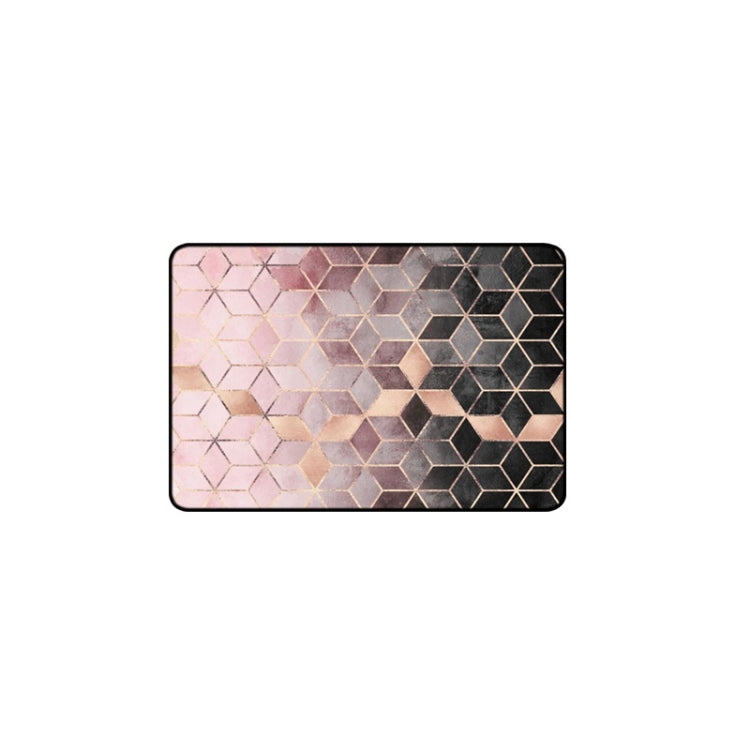 Geometric Pattern Bedroom Door Rug Decorative Mat, Size:45x75cm(Black Gold)