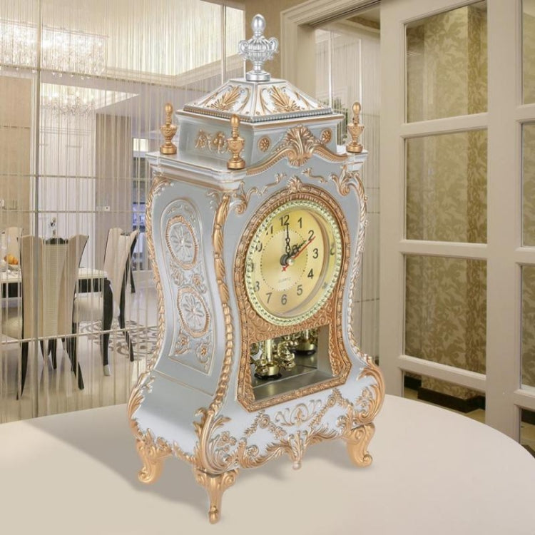 Alarm Clock Vintage Clock Classical Royalty Sitting Room TV Cabinet Desk Imperial Furnishing Creative Sit Pendulum Clock
