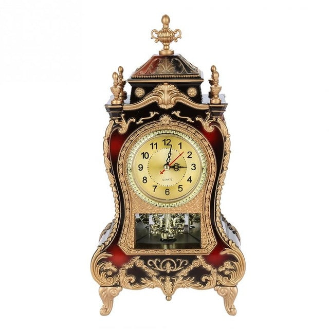 Alarm Clock Vintage Clock Classical Royalty Sitting Room TV Cabinet Desk Imperial Furnishing Creative Sit Pendulum Clock