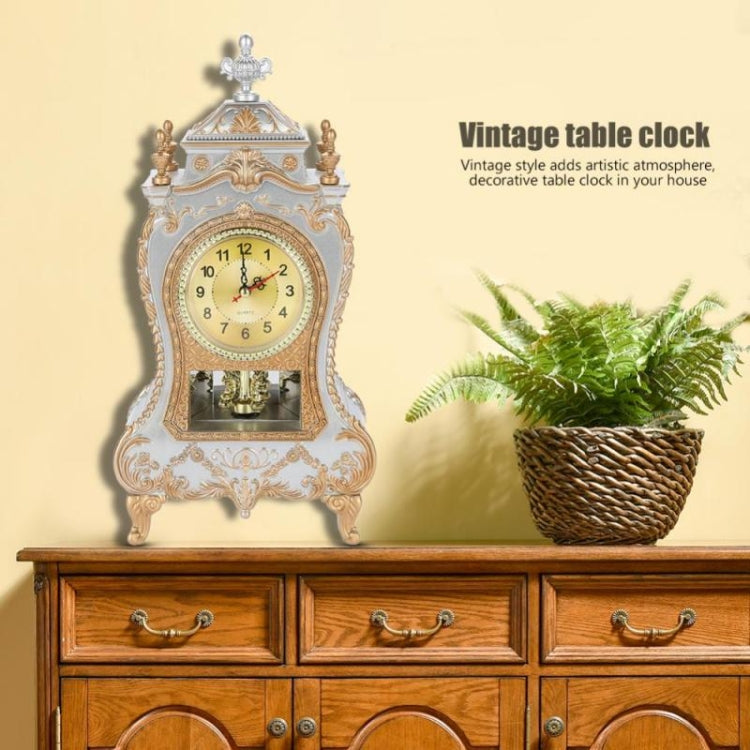 Alarm Clock Vintage Clock Classical Royalty Sitting Room TV Cabinet Desk Imperial Furnishing Creative Sit Pendulum Clock