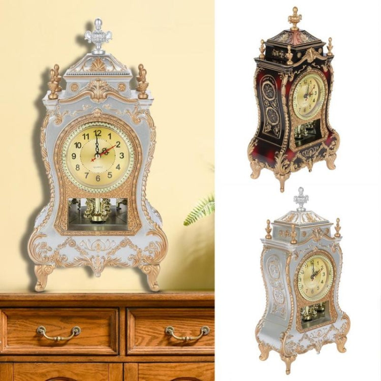 Alarm Clock Vintage Clock Classical Royalty Sitting Room TV Cabinet Desk Imperial Furnishing Creative Sit Pendulum Clock