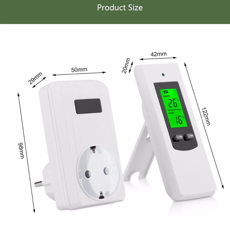 Digital RF Wireless Thermostat Room Temperature Controller  Heating and Cooling function with Remote Control + LCD backlight