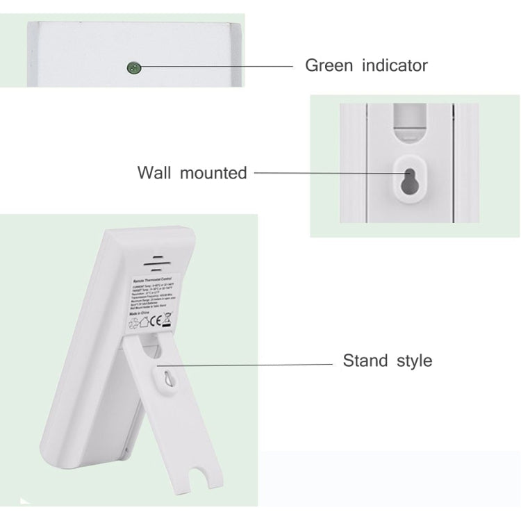 Digital RF Wireless Thermostat Room Temperature Controller  Heating and Cooling function with Remote Control + LCD backlight