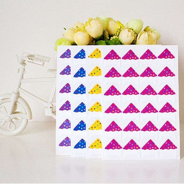 2 PCS Cartoon Dot Corner Sticker Hand Paste Album Photo Sticker