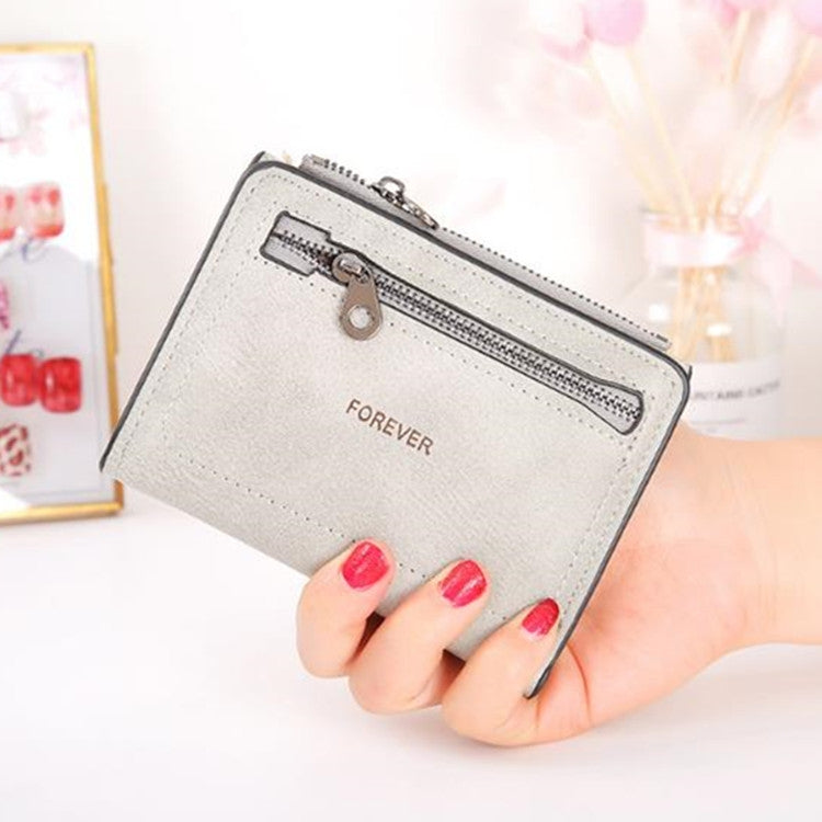 Simple Sewing Thread Fashion Letter Short Wallet