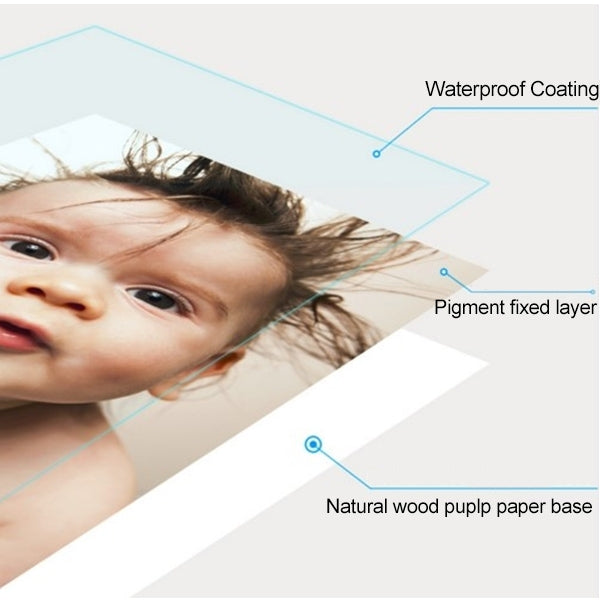 100 PCS 6 Inch Inkjet Printing Paper Photo Paper Color Single-Sided Coated Printing Highlight Waterproof Luminous Paper