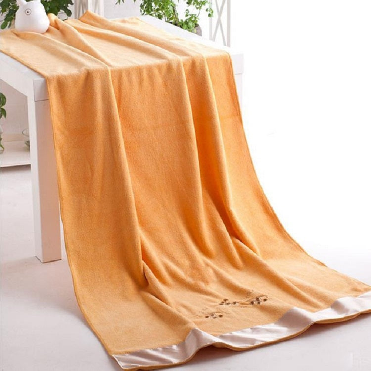 Microfiber Flower Embroidered Bath Towel