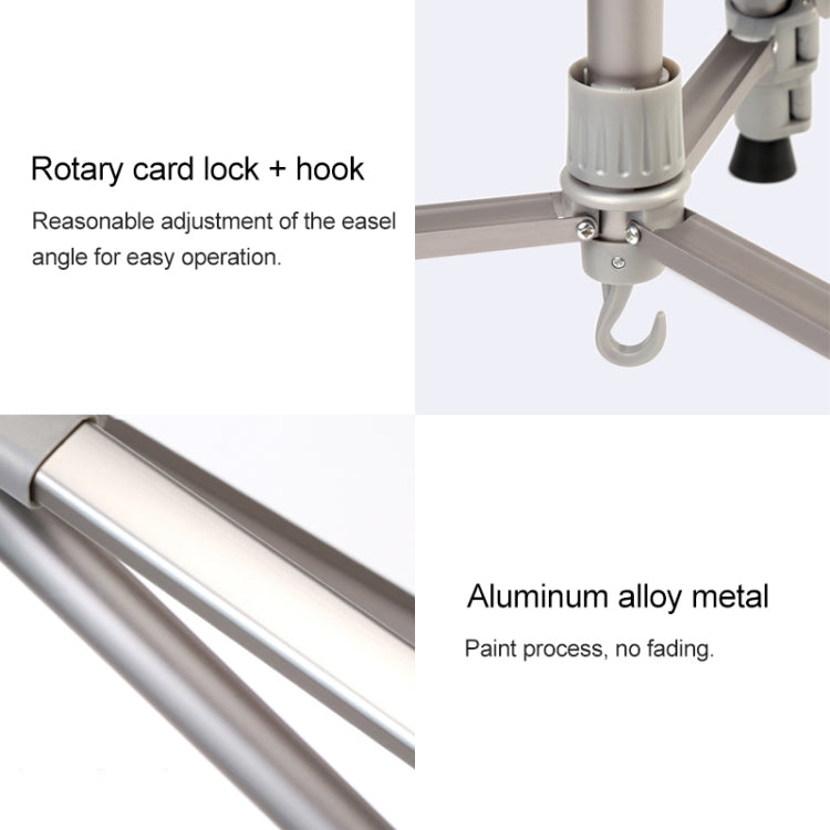 Adjustable Colored Metal Sketch Display Aluminium Alloy Folding Easel