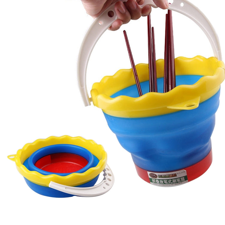 Outdoor Travel Folding Rinse Brush Wash Pen Barrel Container