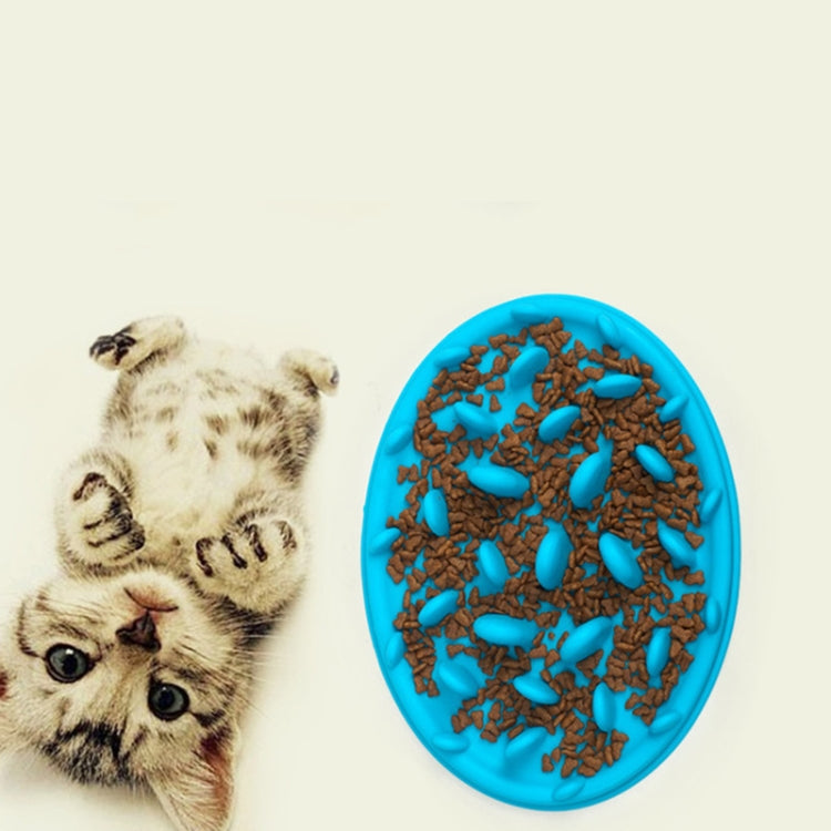 Pet Cat and Dog Jungle Silicone Anti-choke Food Bowl, Size:24x18cm