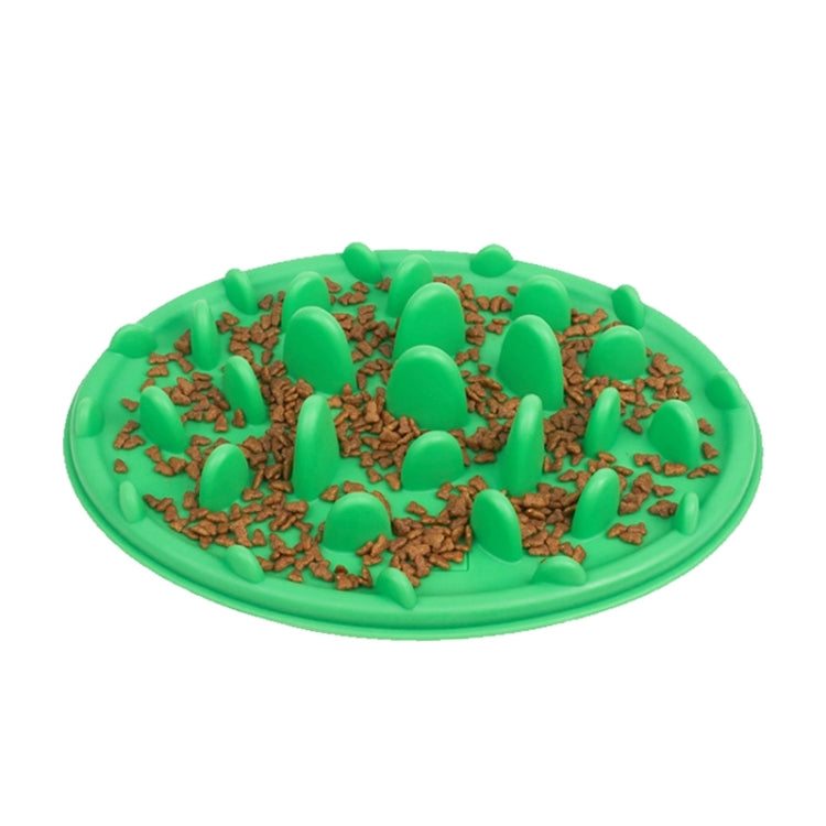 Pet Cat and Dog Jungle Silicone Anti-choke Food Bowl, Size:30.5x22.5cm