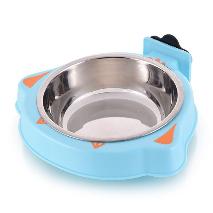 Pet Food Bowl Dog Cage Hanging Stainless Steel Fixed Bowl