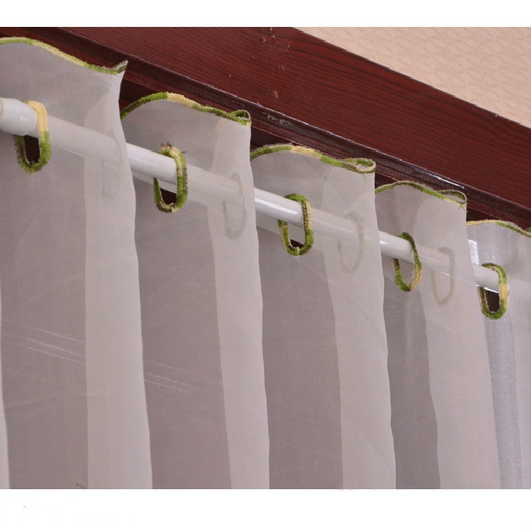 Simple Pastoral Embroidery Flower Window Bbalcony Flower Window Tulle Curtain, Size: 150cm x 65cm