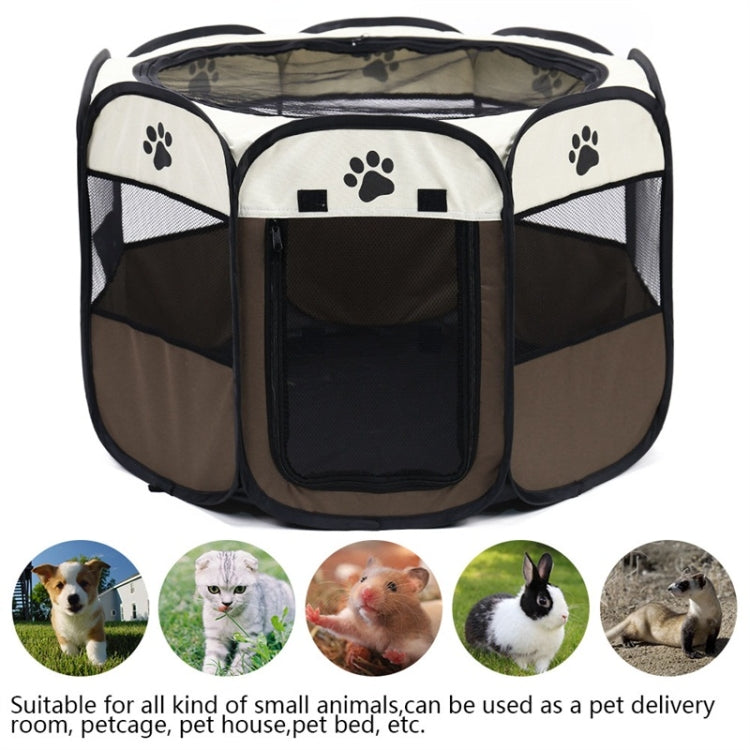 Portable Folding Washable Octagonal Fence Oxford Cloth Waterproof Scratch-resistant Dog Tent, Size:S