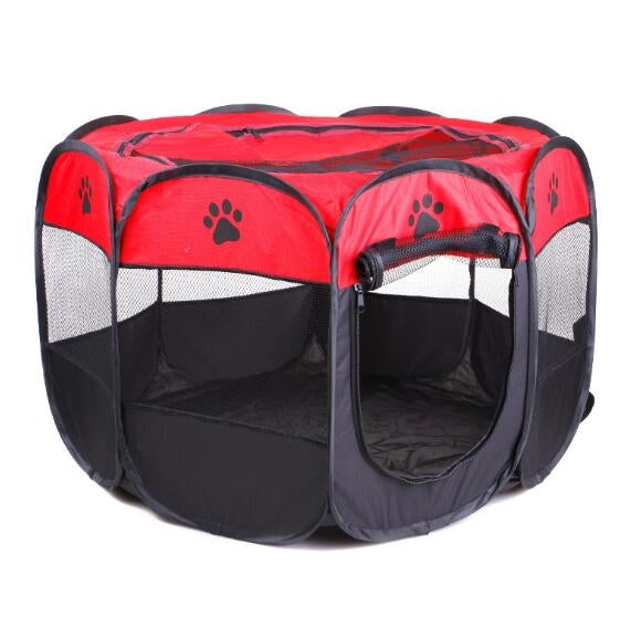 Portable Folding Washable Octagonal Fence Oxford Cloth Waterproof Scratch-resistant Dog Tent, Size:S