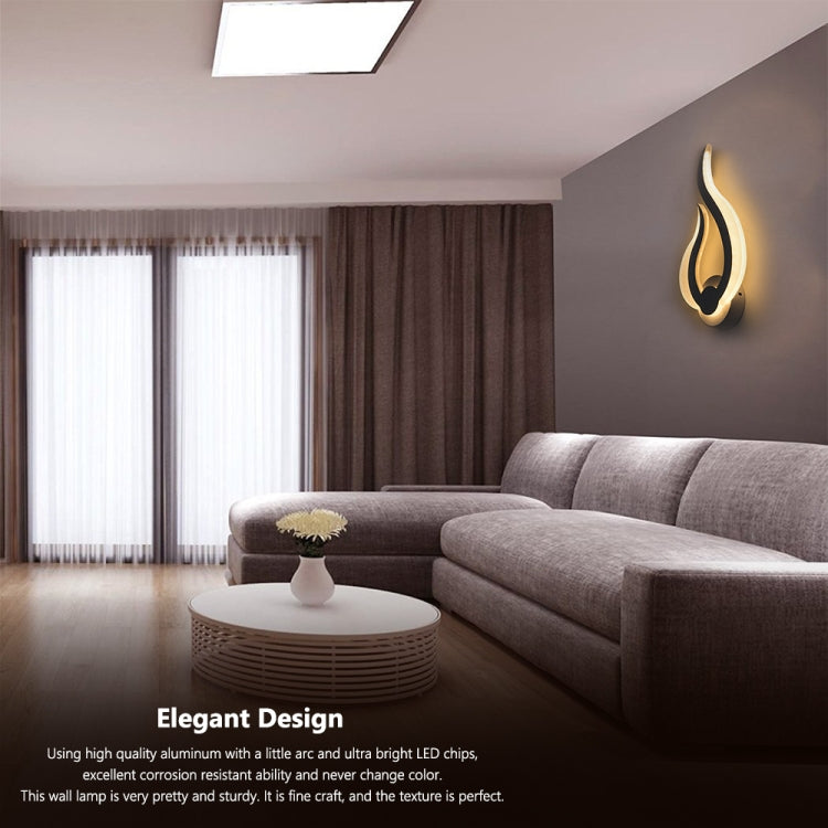 10W Modern Minimalist Acrylic Flame Wall Lamp Living Room Balcony Staircase Corridor Aisle Bedroom Bedside Light