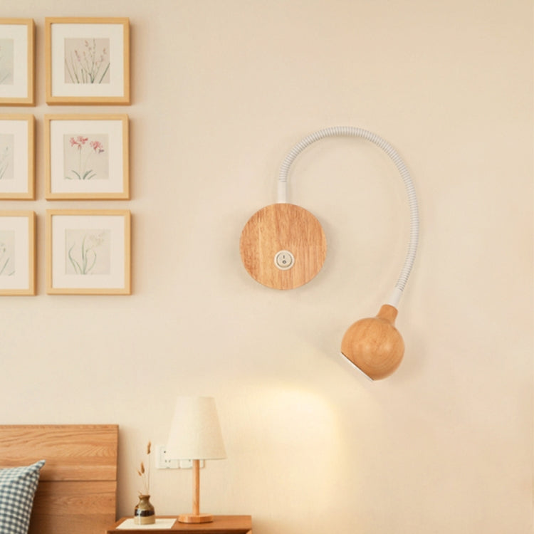 Creative Solid Wood LED Bedroom Bedside Wall Lamp Modern Minimalist Dressing Mirror Cabinet Lighting