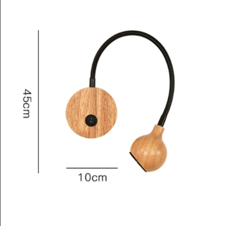 Creative Solid Wood LED Bedroom Bedside Wall Lamp Modern Minimalist Dressing Mirror Cabinet Lighting