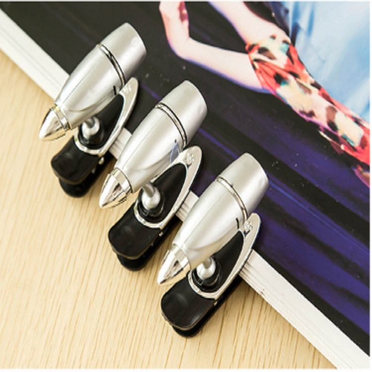 2 PCS Super Bright Mini Plastic Bullet Clip Reading Desk Lamps