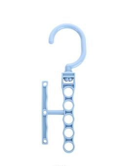 Plastic Drying Laundry Clothes Hanger Organizer Multilayer Windproof Holder Buckle Household Anti-Slip Hook Clip(Blue)