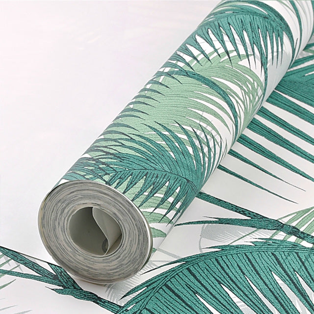 Palm Leaves Non-woven Wallpaper Wall Background Garden Plant Wallpaper