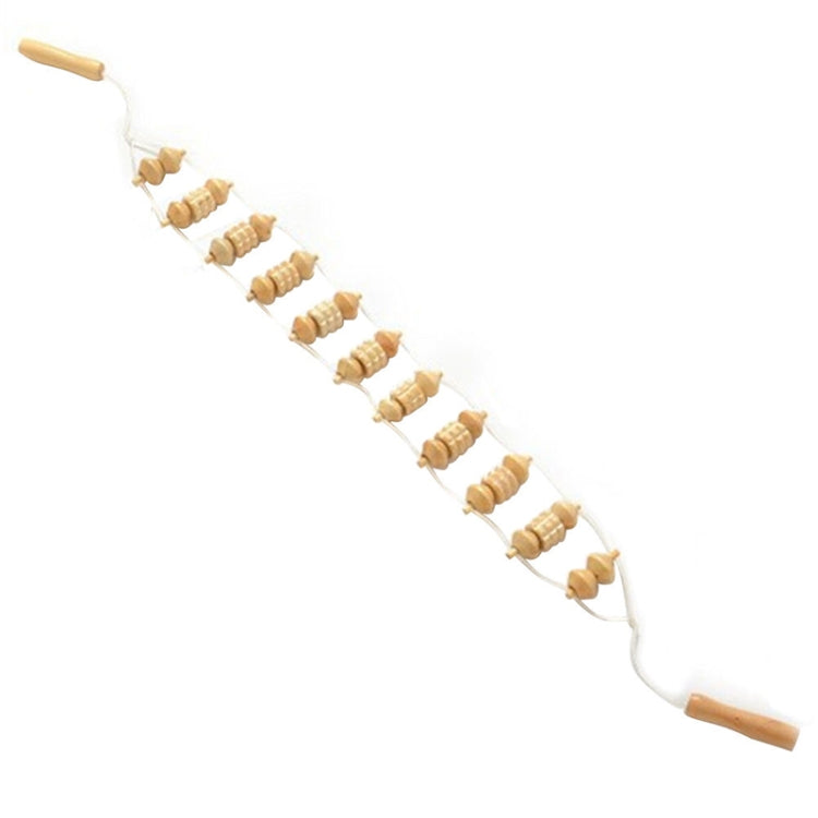 Wooden Multi-effect Roller Pull Back Massager Middle-aged And Elderly Massage Tool