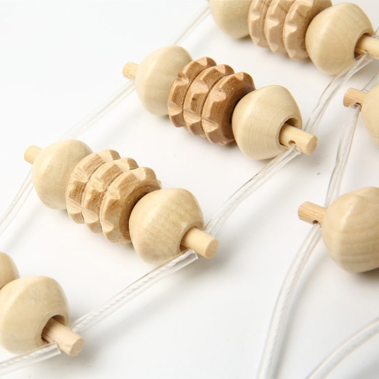 Wooden Multi-effect Roller Pull Back Massager Middle-aged And Elderly Massage Tool