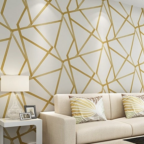 Modern Minimalist Geometric Pattern Non-woven Wallpaper Bedroom Living Room Wallpaper