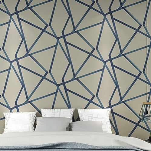 Modern Minimalist Geometric Pattern Non-woven Wallpaper Bedroom Living Room Wallpaper