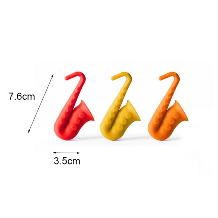 10 PCS Horn Saxophone Silicone Pot Cover Raises Anti-overflow Device, Random Color Delivery