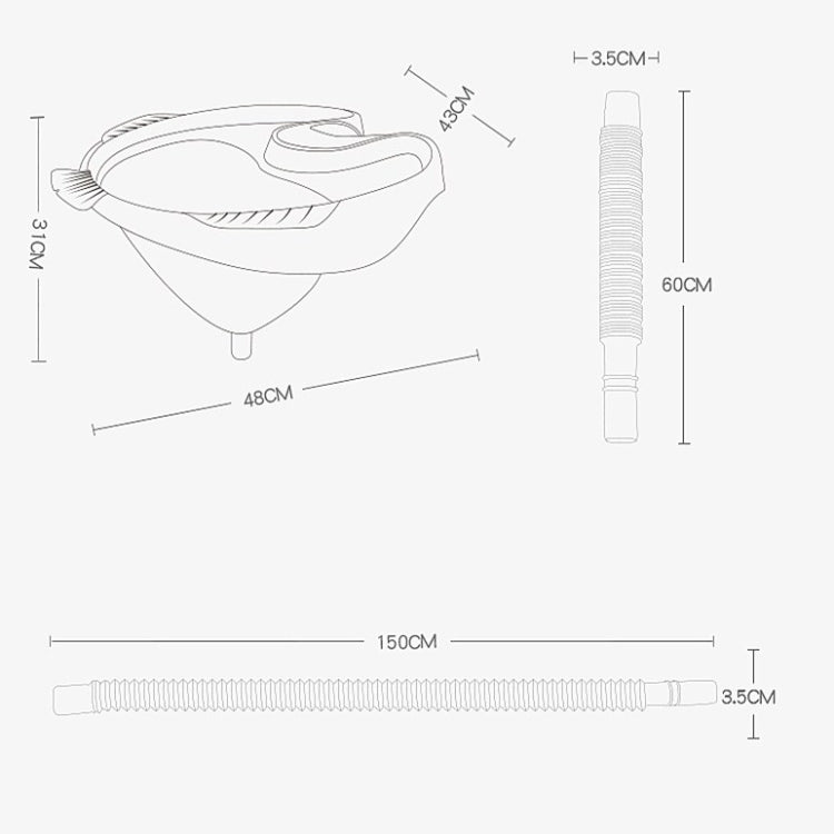 Adult Child Universal Back Type Shampoo Home Pregnant Woman Shampoo Recliner Patient Shampoo Basin