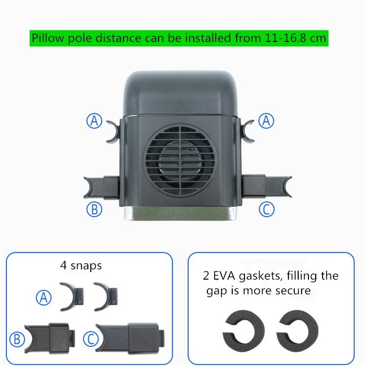 2 PCS F405 Car Seat Back USB Cooling Fan