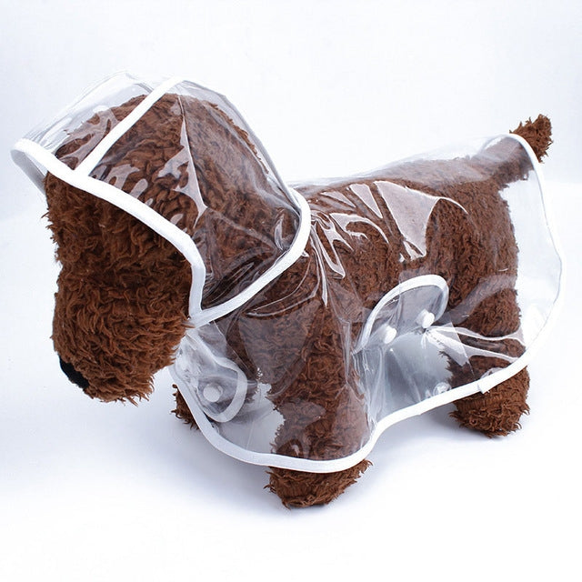 Waterproof Transparent Raincoat Clothing for Pet Dog, Size:L