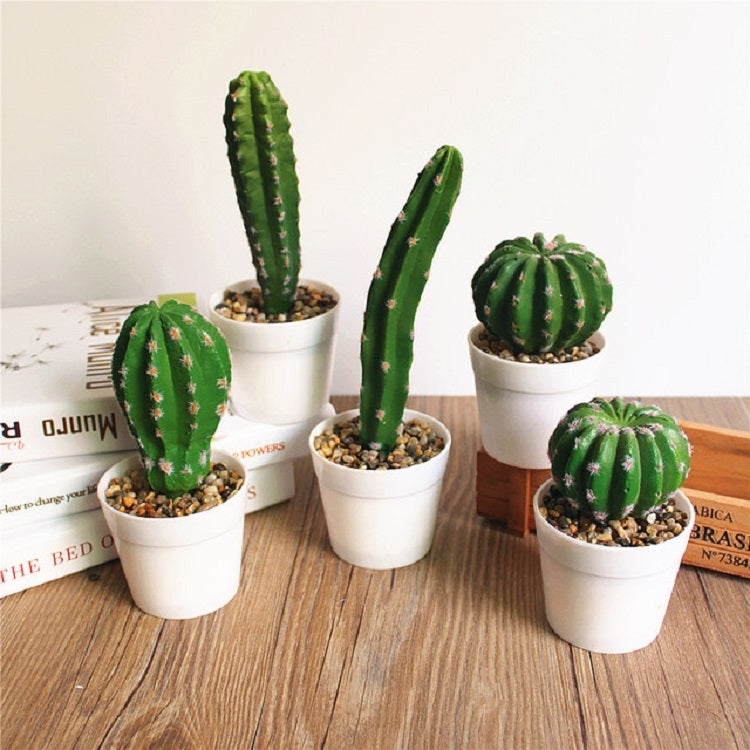 Simulation Cactus Prickly Pear Landscape Garden Gome Office Decoration, Style:Melon-shaped Prickly Pear