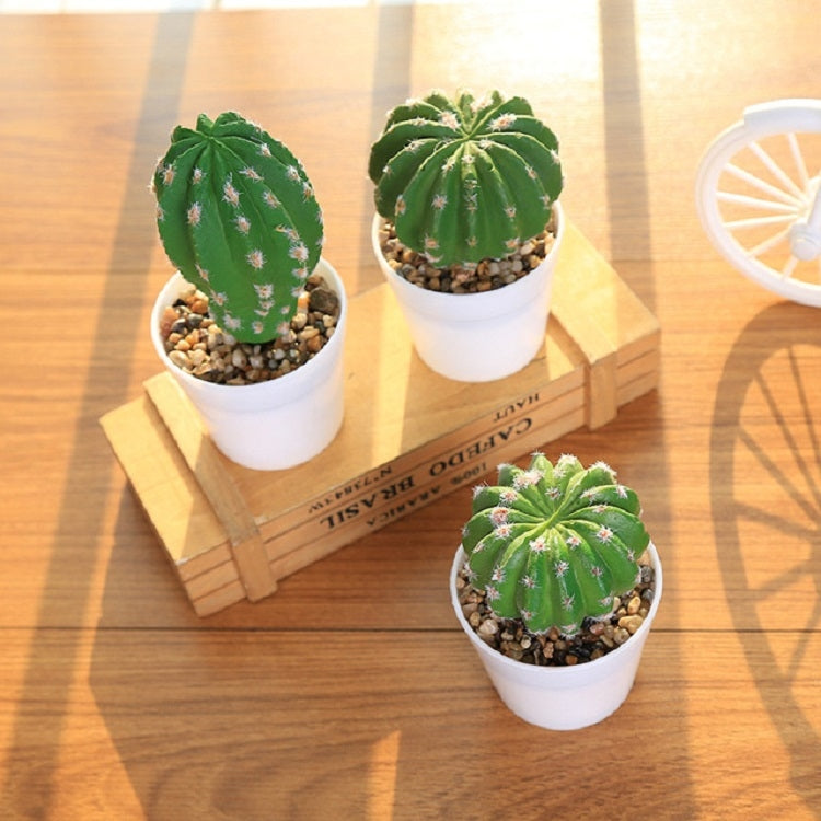 Simulation Cactus Prickly Pear Landscape Garden Gome Office Decoration, Style:Melon-shaped Prickly Pear