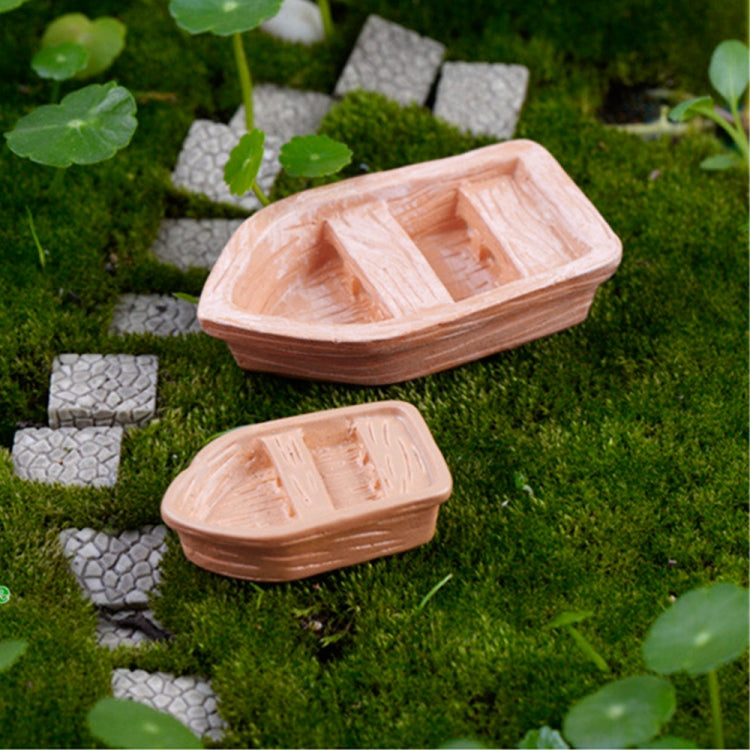 3 PCS Retro Wooden Boat Model Resin Craft Accessories, Size:Large