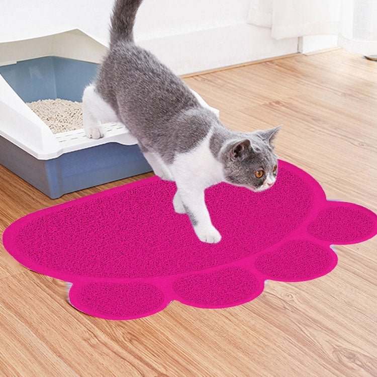 PVC Claw Shaped Cat Litter Mat Pet Placemat Anti-skid Floor Mat Pet Supplies